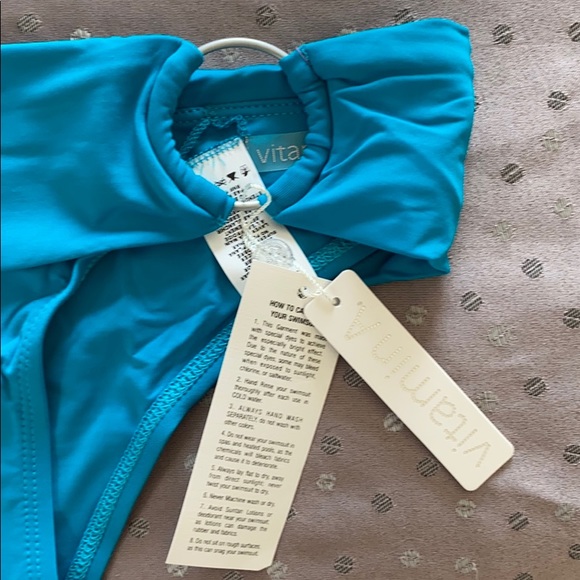 Vitamin A Laguna Foldover Bottom in Turquoise - Picture 4 of 12